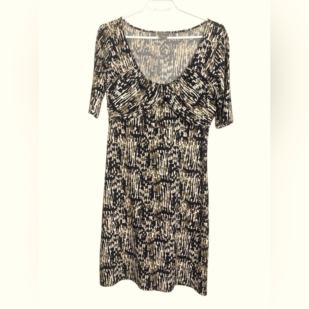 Ann Taylor Office Dress w Stretch, Wrinkle Free, Neutral Colours, Soft Knit